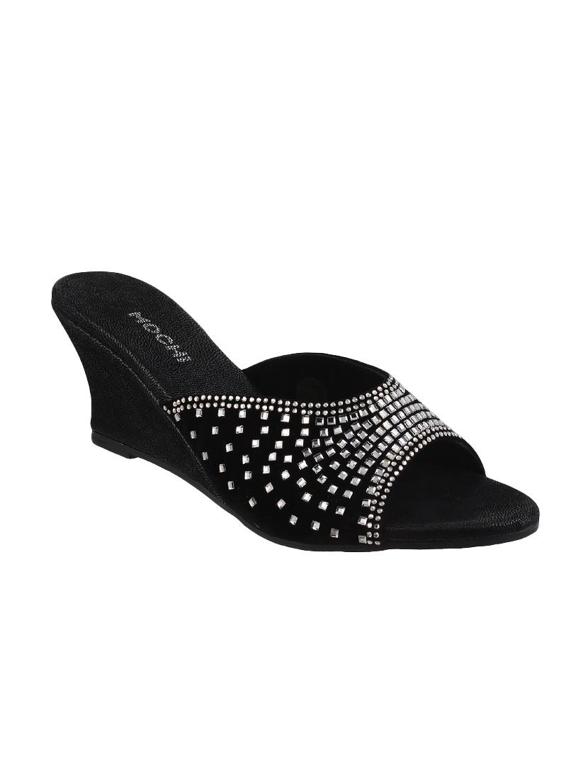 black sheet slip on wedges - 14423180 - Zoom Image - 1