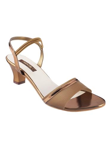 gold sheet back strap sandals - 14423238 - Very Small Image - 1