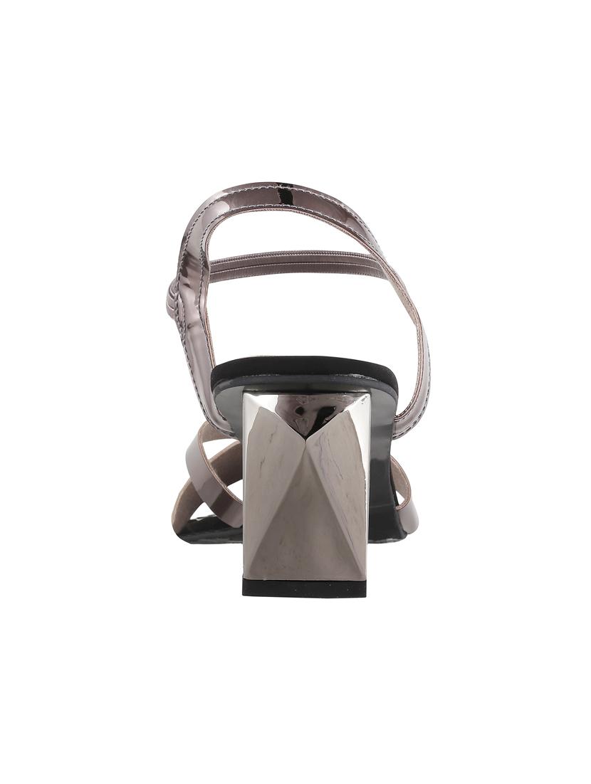 grey faux leather back strap sandals - 14423262 - Zoom Image - 3