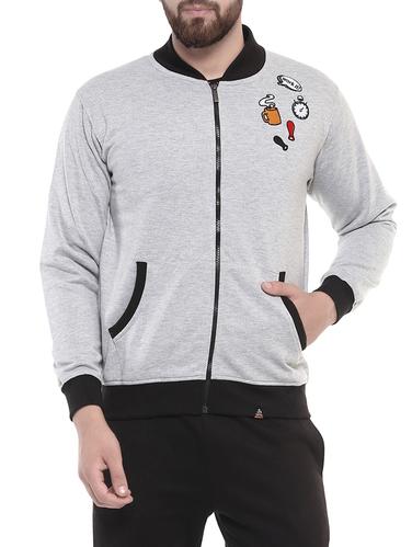 grey fleece sweatshirt - 14423567 - Very Small Image - 1