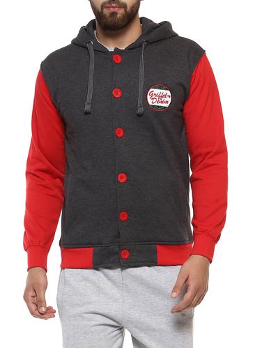 grey fleece color block sweatshirt - 14423598 - Very Small Image - 1