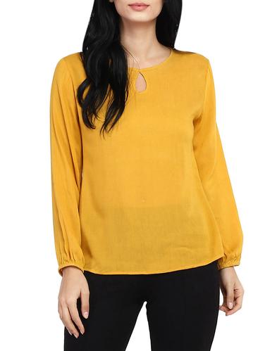 yellow rayon top - 14423804 - Very Small Image - 1