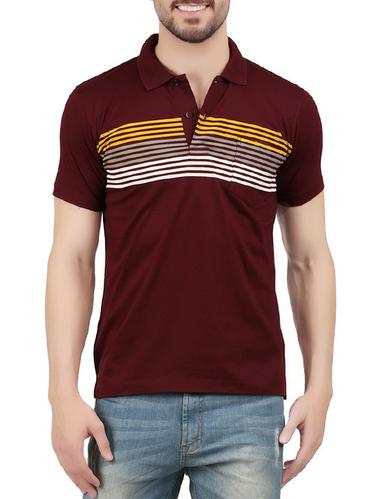 maroon cotton t-shirt - 14424061 - Very Small Image - 1