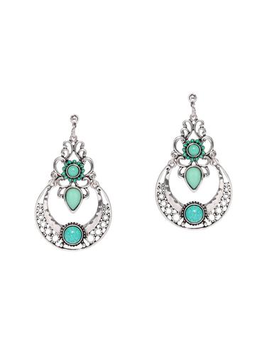 multi metal drop earring - 14424125 - Very Small Image - 1