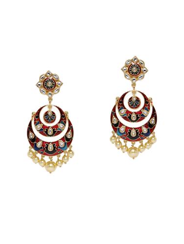 multi metal drop earring - 14424213 - Very Small Image - 1