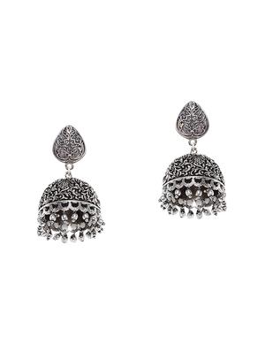 silver metal drop earring - 14424232 - Standard Image - 1