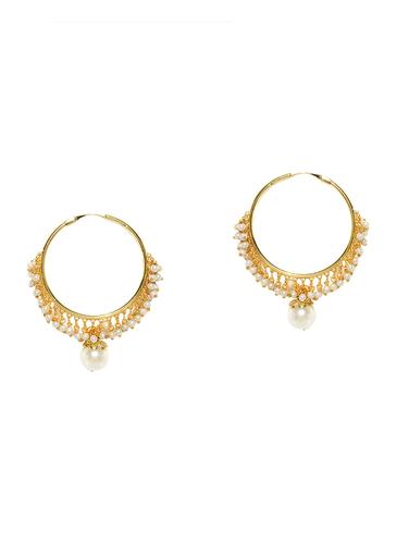gold metal drop earring - 14424258 - Very Small Image - 1