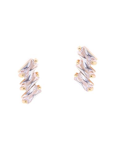 gold metal studs earring - 14424291 - Very Small Image - 1