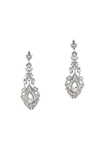 silver metal drop earring - 14424299 - Very Small Image - 1