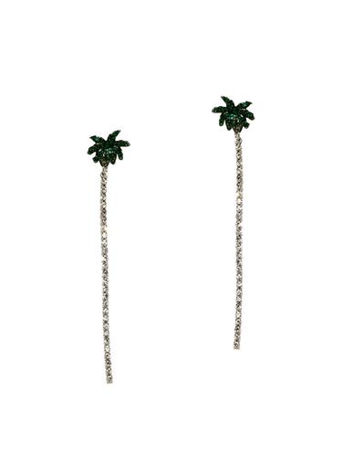 silver metal drop earrings - 14424312 - Very Small Image - 1