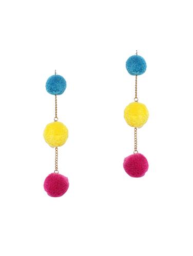 multi colored metal drop earrings - 14424321 - Very Small Image - 1