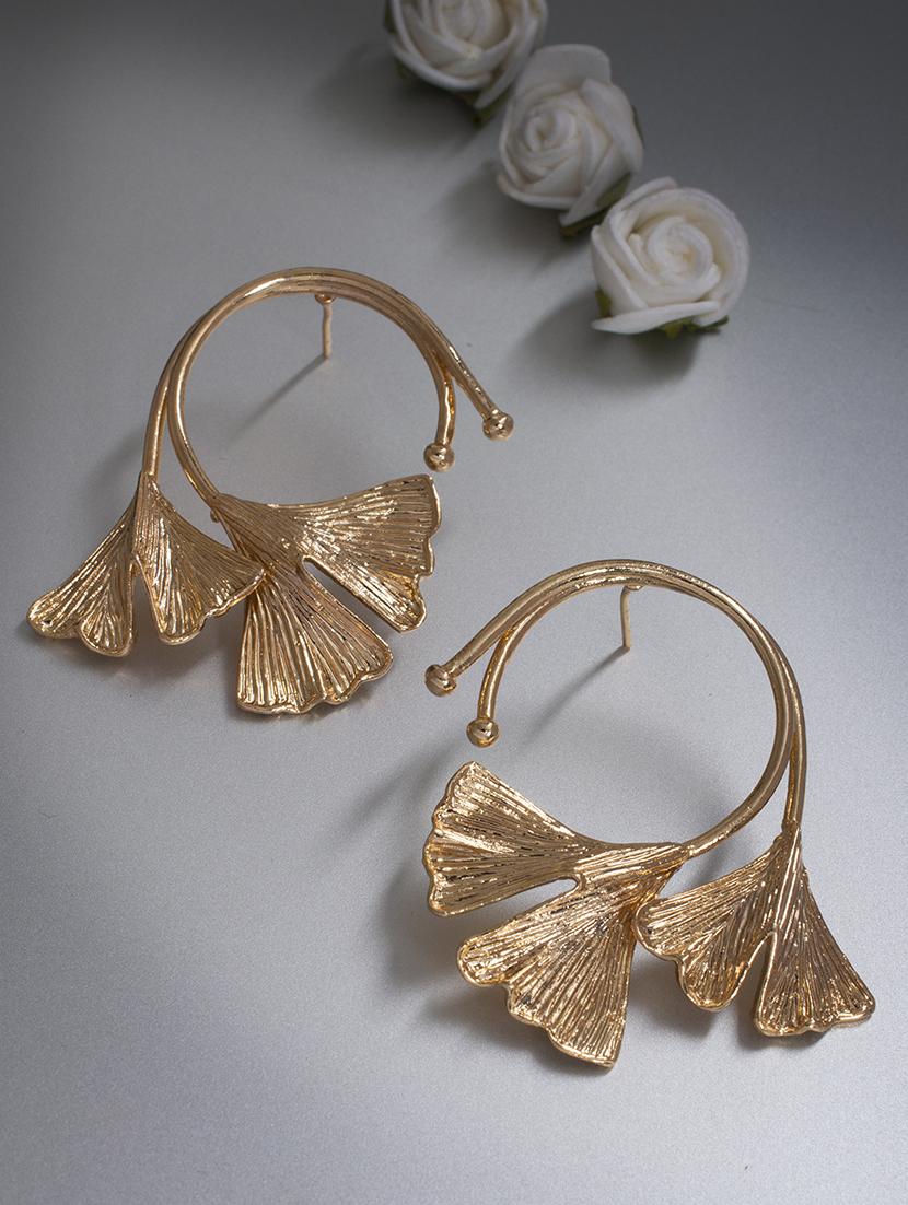 gold metal studs earrings - 14424334 - Zoom Image - 1