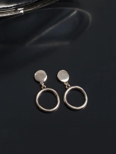 gold metal drop earrings - 14424352 - Very Small Image - 1