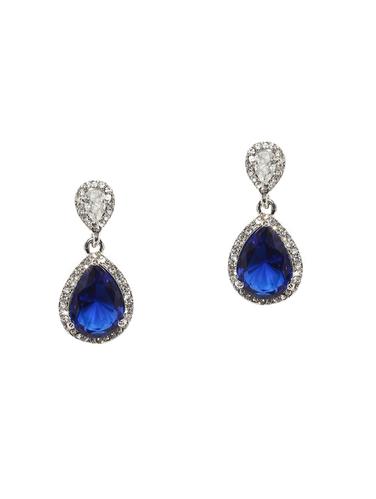 silver metal drop earrings - 14424374 - Very Small Image - 1
