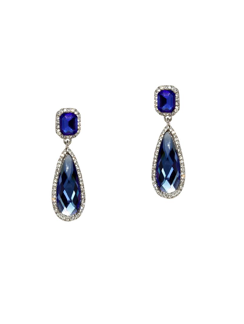 blue metal drop earrings - 14424376 - Zoom Image - 1