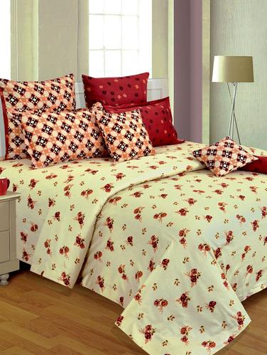 Pure Cotton Printed King Size Bed Sheet With Two Pillow Covers - 14424666 - Very Small Image - 1