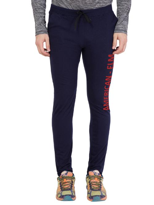 navy blue cotton track pant - 14424796 - Standard Image - 1