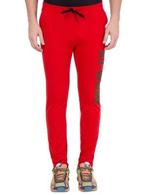 red cotton track pant - 14424837 - Standard Image - 1