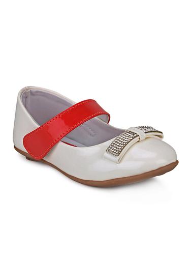 white leatherette flat ballerinas - 14425174 - Very Small Image - 1