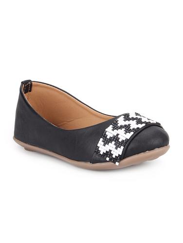 black leatherette flat ballerinas - 14425186 - Very Small Image - 1