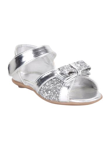 silver leatherette flat sandal - 14425192 - Very Small Image - 1