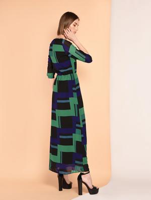 geometric printed maxi dress - 14425592 - Standard Image - 4