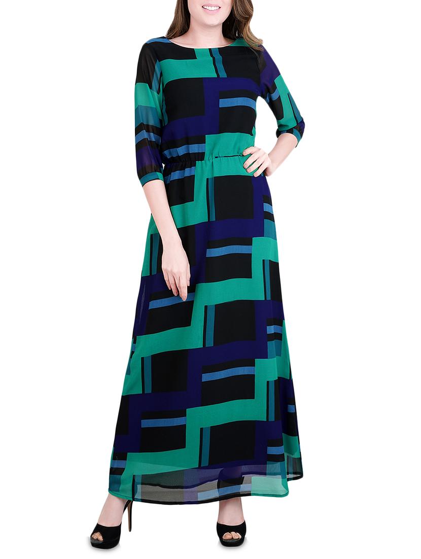 geometric printed maxi dress - 14425592 - Zoom Image - 1
