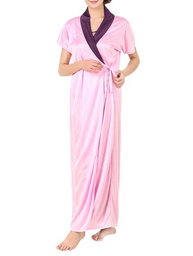 pink satin gowns & kimono - 14425760 - Very Small Image - 1