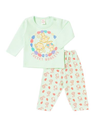 green cotton nightwear set - 14425983 - Very Small Image - 1