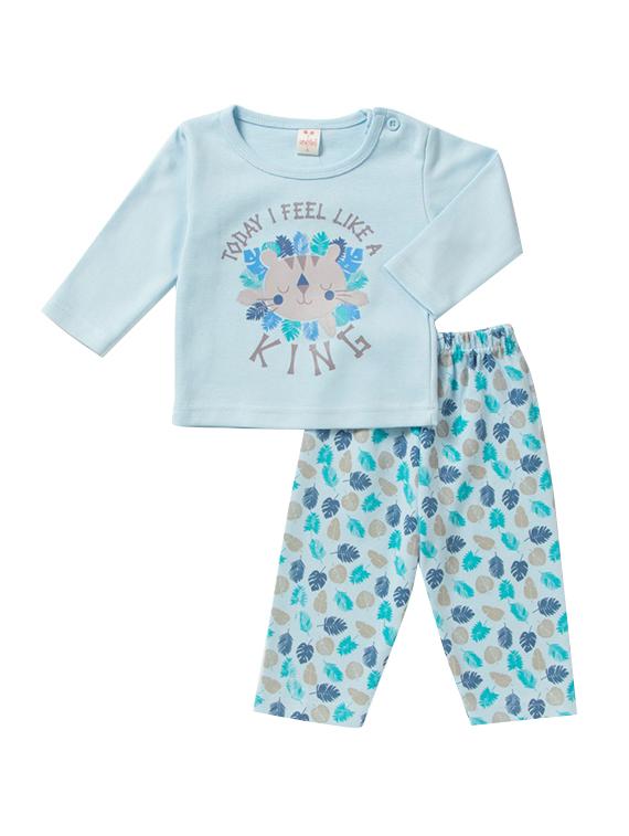 blue cotton nightwear set - 14425989 - Zoom Image - 1