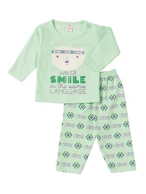 green cotton pyjama set - 14425999 - Standard Image - 1