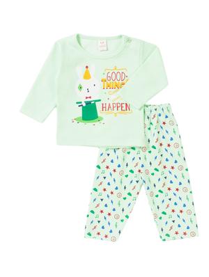 green cotton nightwear set - 14426001 - Standard Image - 1