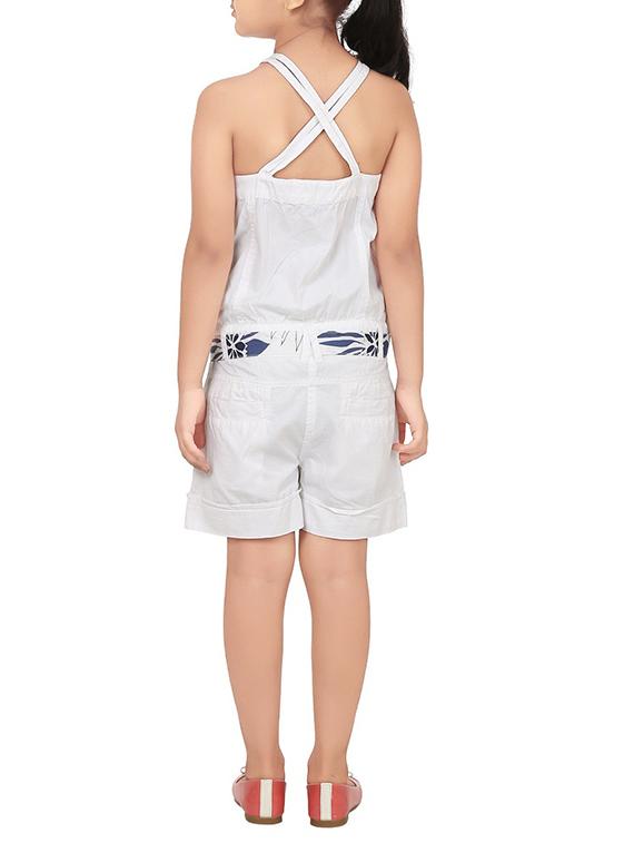 white cotton playsuit - 14426576 - Zoom Image - 2