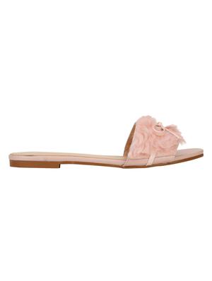 pink leatherette slides - 14427036 - Standard Image - 2