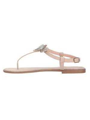 nude ankle strap sandals - 14427039 - Standard Image - 3