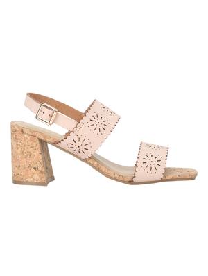pink leather back strap sandals - 14427341 - Standard Image - 2
