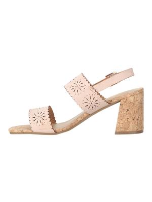 pink leather back strap sandals - 14427341 - Standard Image - 3