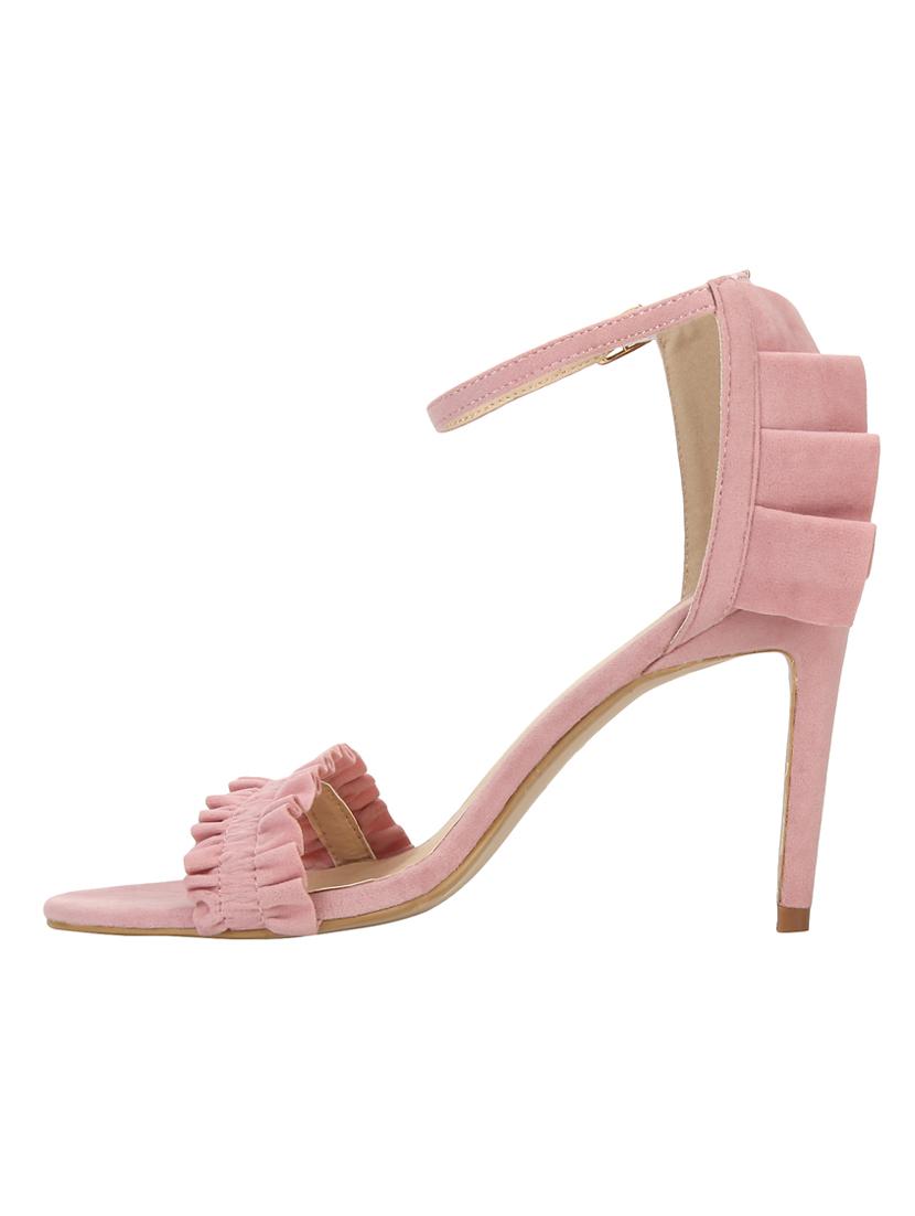 pink leather ankle strap sandals - 14427342 - Zoom Image - 3