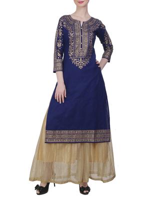 block printed long kurta - 14427581 - Standard Image - 1