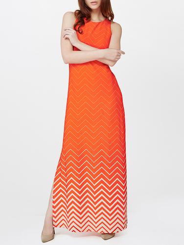 Orange chevron gown dress - 14427720 - Very Small Image - 1