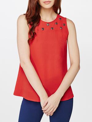 red embellished top - 14427801 - Standard Image - 1