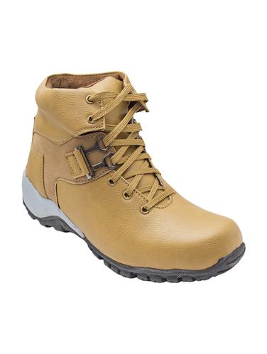 beige leatherette low ankle boot - 14427905 - Very Small Image - 1