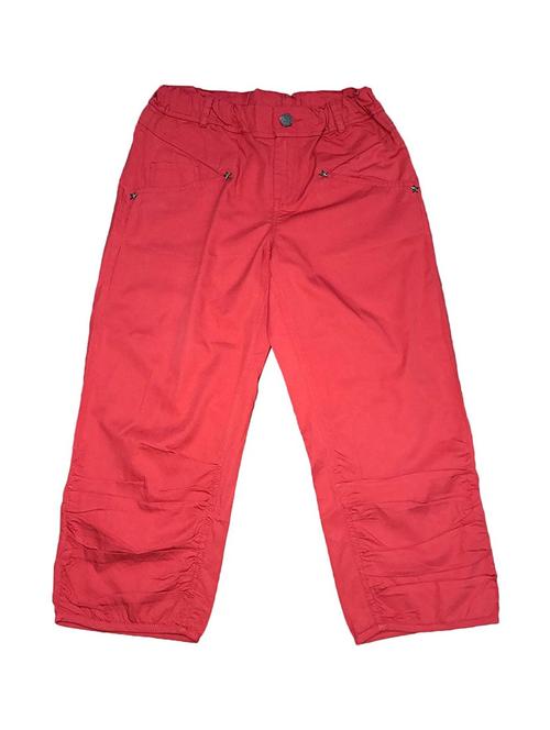 red cotton three-fourth shorts - 14428188 - Standard Image - 1