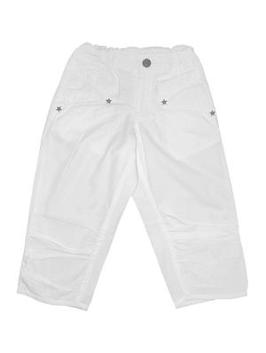 white cotton three-fourth shorts - 14428189 - Standard Image - 1
