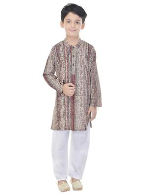red cotton kurta set - 14428913 - Standard Image - 4