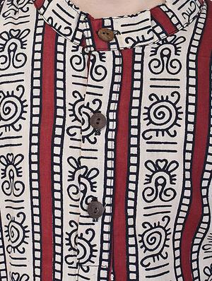 red cotton kurta set - 14428920 - Standard Image - 5