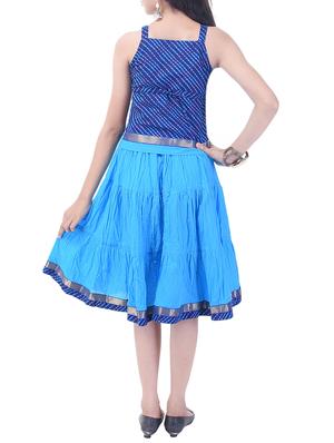 blue cotton skirt set - 14429037 - Standard Image - 3