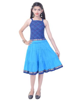 blue cotton skirt set - 14429037 - Standard Image - 4