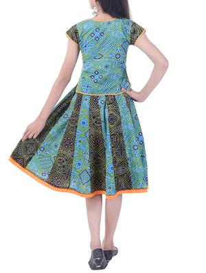 blue and black printed skirt set - 14429043 - Standard Image - 3