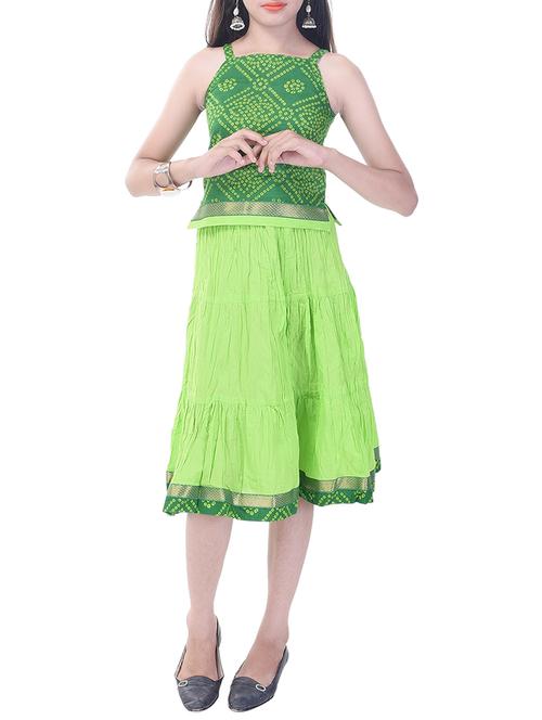 green printed skirt set - 14429052 - Standard Image - 1